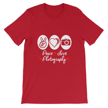 Peace Love Photography t-shirt