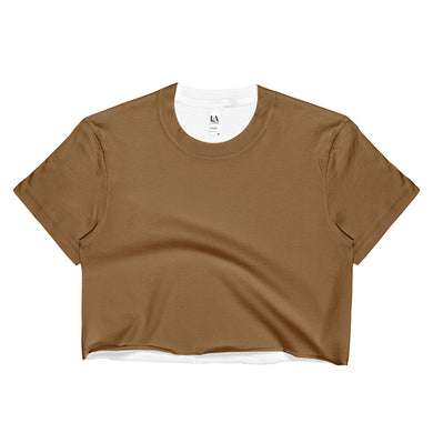 Brown Ladies Crop Top