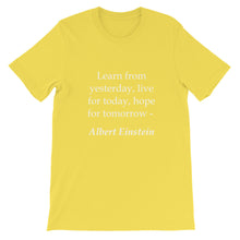 Learn from yesterday t-shirt