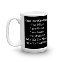 What I Care About Mug