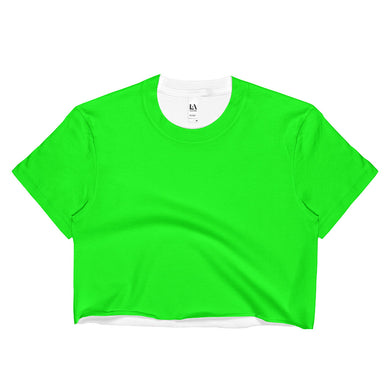 Green Ladies Crop Top