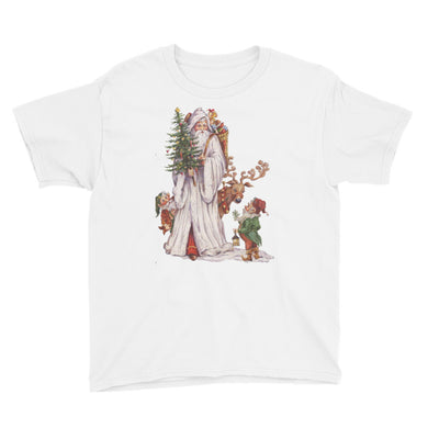 Vintage Father Christmas Youth Short Sleeve T-Shirt