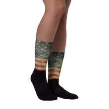 Antique American Flag foot socks