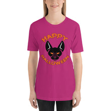 Happy Halloween Black Cat Short-Sleeve Unisex T-Shirt
