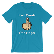 Two words, one finger