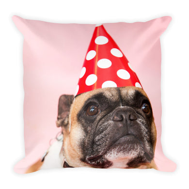 Birthday Pug Pillow