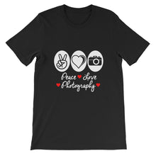 Peace Love Photography t-shirt
