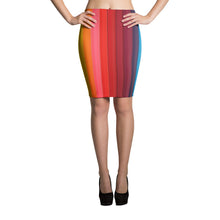 Rainbow Pattern Pencil Skirt