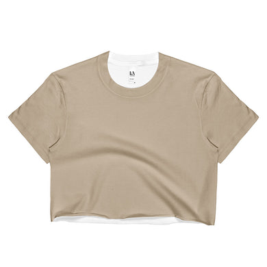 Tan Ladies Crop Top