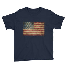 Vintage American Flag Youth Short Sleeve T-Shirt