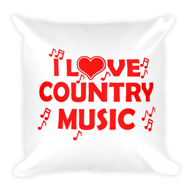 I Love Country Music Pillow