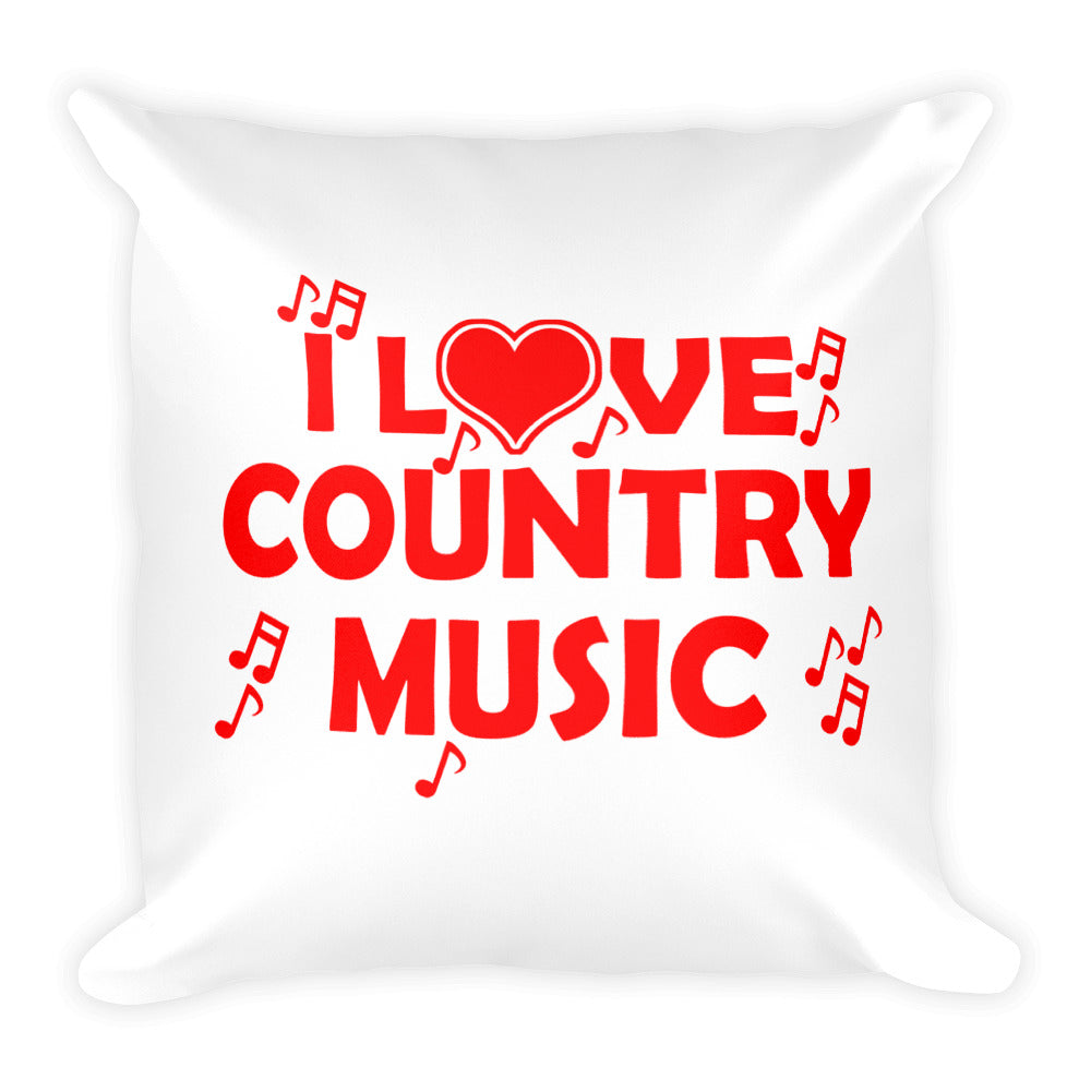 I Love Country Music Pillow