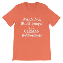 Irish Temper and German Stubbornness