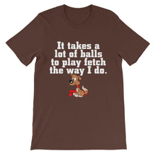 It Takes a Lot of Balls to Play Fetch t-shirt