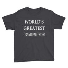 World's Greatest Granddaughter Youth Short Sleeve T-Shirt