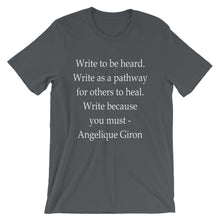 Write because you must t-shirt