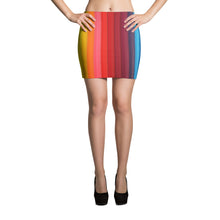 Rainbow Pattern Mini Skirt