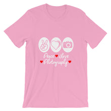 Peace Love Photography t-shirt