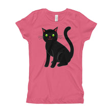 Girl's T-Shirt - Black Cat