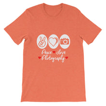Peace Love Photography t-shirt