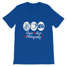 Peace Love Photography t-shirt