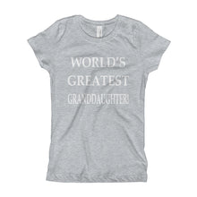 Girl's T-Shirt - World's Greatest Granddaughter