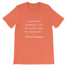 Learn from yesterday t-shirt