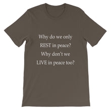 Live in Peace t-shirt