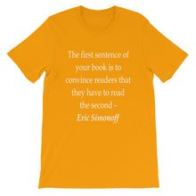 The First Sentence t-shirt