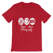 Peace Love Photography t-shirt