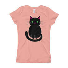 Girl's T-Shirt - Black Cat