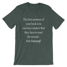 The First Sentence t-shirt