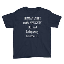 Permanently on the Naughty List Youth Short Sleeve T-Shirt