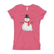 Girl's T-Shirt - Snowman.