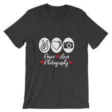Peace Love Photography t-shirt