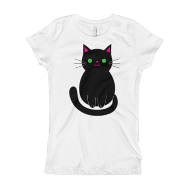 Girl's T-Shirt - Black Cat