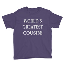 World's Greatest Cousin Youth Short Sleeve T-Shirt