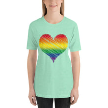 Rainbow Heart Short-Sleeve Unisex T-Shirt