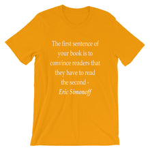 The First Sentence t-shirt