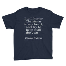 I Will Honor Christmas in My Heart Youth Short Sleeve T-Shirt