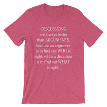 Discussions are better than arguments t-shirt