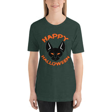 Happy Halloween Black Cat Short-Sleeve Unisex T-Shirt