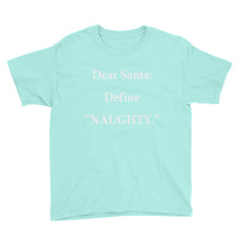 Dear Santa - Define Naughty Youth Short Sleeve T-Shirt