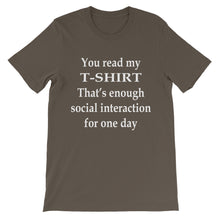 You read my T-Shirt