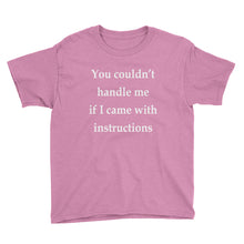 You Couldn't Handle Me If I Came With Instructions Youth Short Sleeve T-Shirt