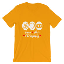 Peace Love Photography t-shirt