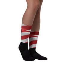 Red and White foot socks