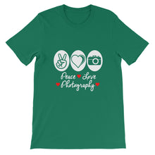 Peace Love Photography t-shirt