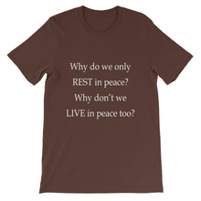 Live in Peace t-shirt