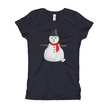 Girl's T-Shirt - Snowman.